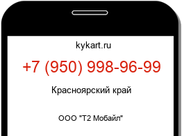 Информация о номере телефона +7 (950) 998-96-99: регион, оператор