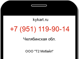 Информация о номере телефона +7 (951) 119-90-14: регион, оператор