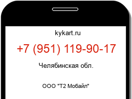 Информация о номере телефона +7 (951) 119-90-17: регион, оператор