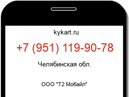 Информация о номере телефона +7 (951) 119-90-78: регион, оператор