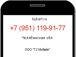 Информация о номере телефона +7 (951) 119-91-77: регион, оператор