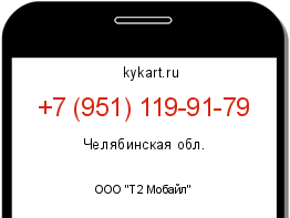 Информация о номере телефона +7 (951) 119-91-79: регион, оператор