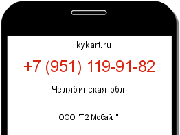 Информация о номере телефона +7 (951) 119-91-82: регион, оператор