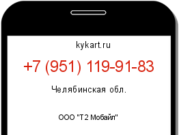 Информация о номере телефона +7 (951) 119-91-83: регион, оператор