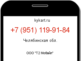 Информация о номере телефона +7 (951) 119-91-84: регион, оператор