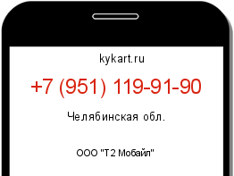 Информация о номере телефона +7 (951) 119-91-90: регион, оператор