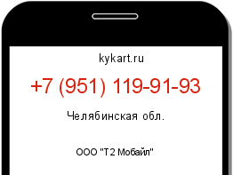 Информация о номере телефона +7 (951) 119-91-93: регион, оператор
