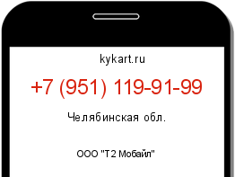 Информация о номере телефона +7 (951) 119-91-99: регион, оператор