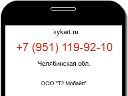 Информация о номере телефона +7 (951) 119-92-10: регион, оператор