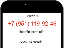 Информация о номере телефона +7 (951) 119-92-46: регион, оператор