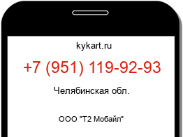 Информация о номере телефона +7 (951) 119-92-93: регион, оператор