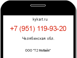 Информация о номере телефона +7 (951) 119-93-20: регион, оператор