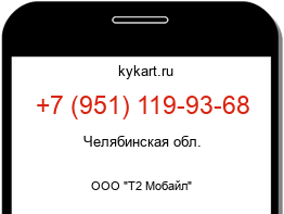 Информация о номере телефона +7 (951) 119-93-68: регион, оператор