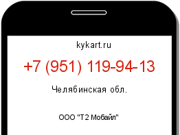 Информация о номере телефона +7 (951) 119-94-13: регион, оператор