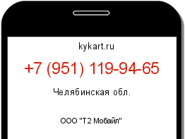 Информация о номере телефона +7 (951) 119-94-65: регион, оператор