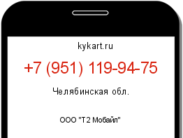 Информация о номере телефона +7 (951) 119-94-75: регион, оператор