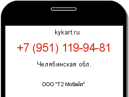 Информация о номере телефона +7 (951) 119-94-81: регион, оператор