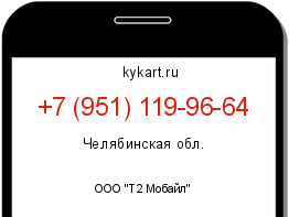 Информация о номере телефона +7 (951) 119-96-64: регион, оператор