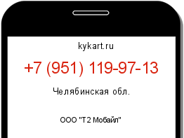Информация о номере телефона +7 (951) 119-97-13: регион, оператор