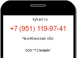 Информация о номере телефона +7 (951) 119-97-41: регион, оператор