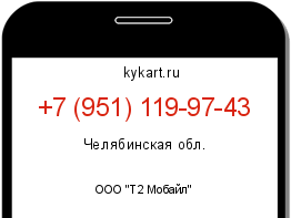 Информация о номере телефона +7 (951) 119-97-43: регион, оператор