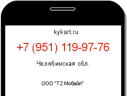 Информация о номере телефона +7 (951) 119-97-76: регион, оператор