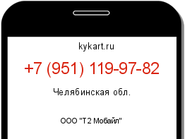 Информация о номере телефона +7 (951) 119-97-82: регион, оператор
