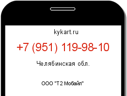Информация о номере телефона +7 (951) 119-98-10: регион, оператор