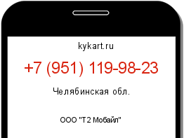 Информация о номере телефона +7 (951) 119-98-23: регион, оператор