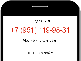 Информация о номере телефона +7 (951) 119-98-31: регион, оператор