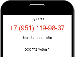Информация о номере телефона +7 (951) 119-98-37: регион, оператор