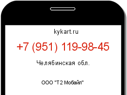 Информация о номере телефона +7 (951) 119-98-45: регион, оператор