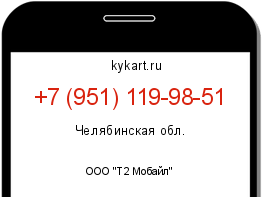 Информация о номере телефона +7 (951) 119-98-51: регион, оператор