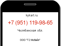 Информация о номере телефона +7 (951) 119-98-65: регион, оператор