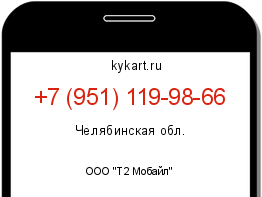 Информация о номере телефона +7 (951) 119-98-66: регион, оператор