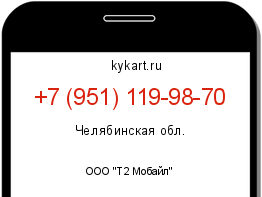 Информация о номере телефона +7 (951) 119-98-70: регион, оператор