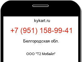 Информация о номере телефона +7 (951) 158-99-41: регион, оператор