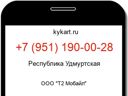Информация о номере телефона +7 (951) 190-00-28: регион, оператор