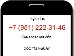 Информация о номере телефона +7 (951) 222-31-46: регион, оператор