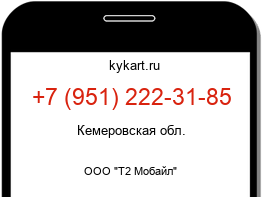 Информация о номере телефона +7 (951) 222-31-85: регион, оператор