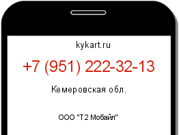 Информация о номере телефона +7 (951) 222-32-13: регион, оператор