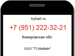 Информация о номере телефона +7 (951) 222-32-21: регион, оператор