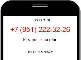 Информация о номере телефона +7 (951) 222-32-26: регион, оператор