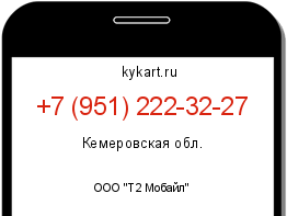 Информация о номере телефона +7 (951) 222-32-27: регион, оператор