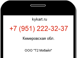 Информация о номере телефона +7 (951) 222-32-37: регион, оператор