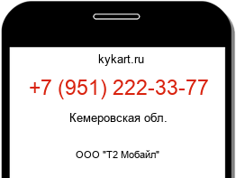 Информация о номере телефона +7 (951) 222-33-77: регион, оператор