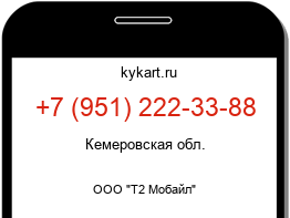 Информация о номере телефона +7 (951) 222-33-88: регион, оператор
