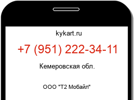 Информация о номере телефона +7 (951) 222-34-11: регион, оператор