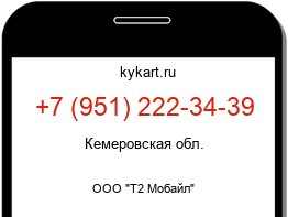 Информация о номере телефона +7 (951) 222-34-39: регион, оператор