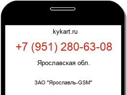 Информация о номере телефона +7 (951) 280-63-08: регион, оператор